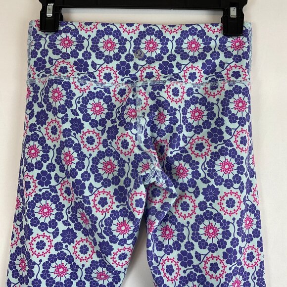 Lululemon Wunder Under Crop Leggings 4 Mint Purple Pink Twiggy Printed Power - Picture 8 of 12